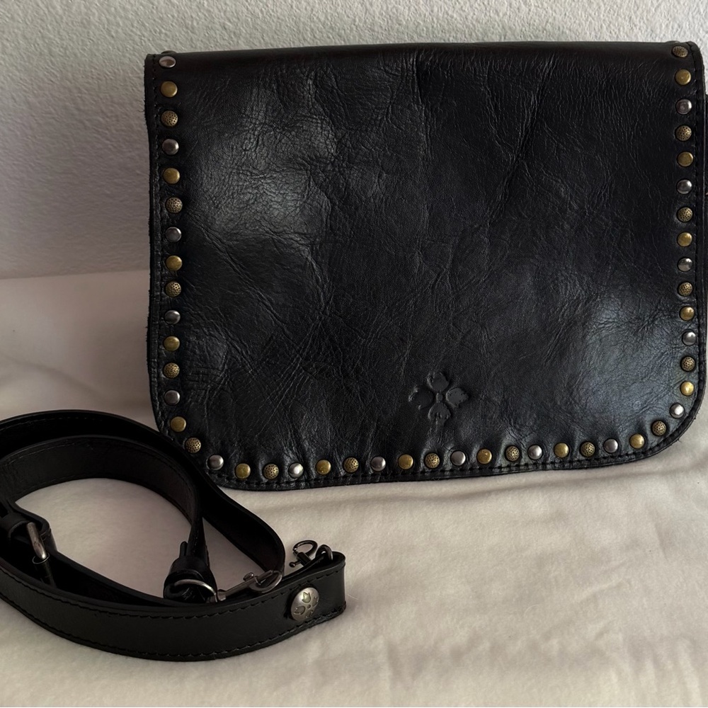 Patricia Nash Black Studded Leather Bag
